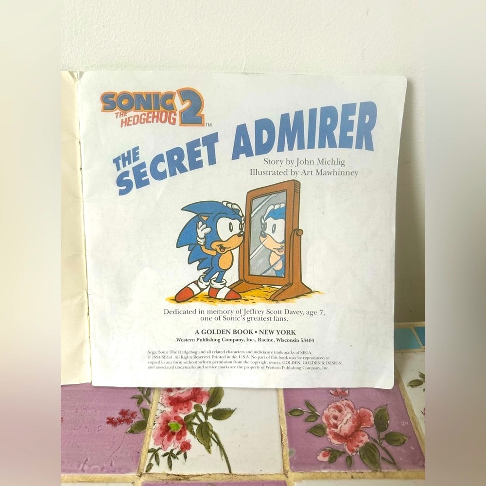 Vintage 1994 Sonic the Hedgehog 2: The Secret Admirer Book Special Edition - Picture 3 of 6
